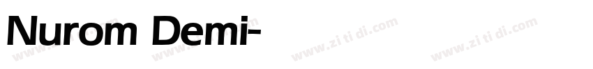 Nurom Demi字体转换